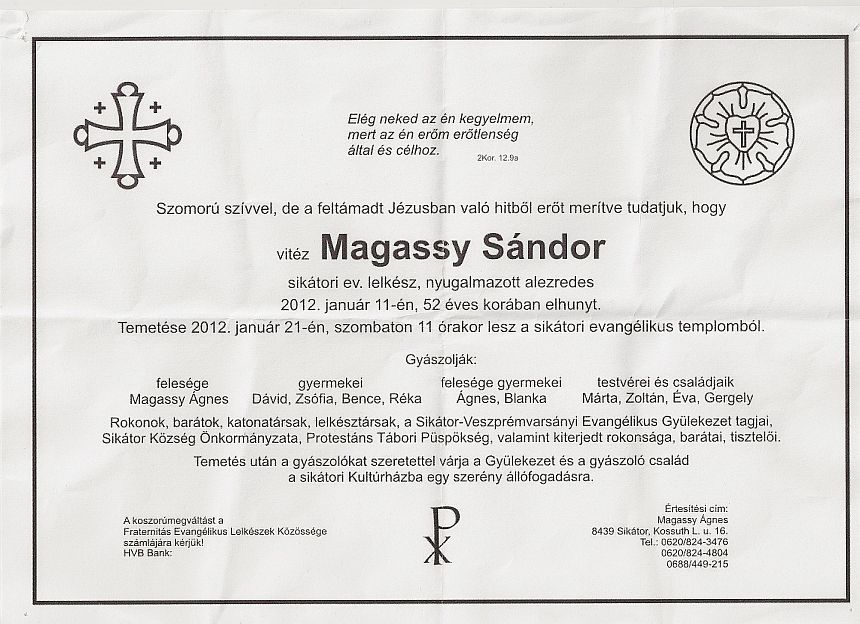 v. Magassy Sndor (1960-2012)